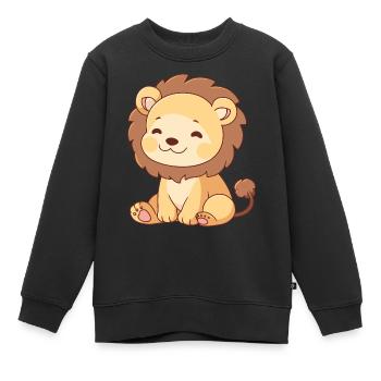 Très cher Léo - Sweat Premium enfant bio - noir - Devant - AI Model Kid Female (0cm)