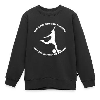 Fußballspieler Fußballmannschaft Fußballdesign - Kinder Premium Organic Sweatshirt - Schwarz - Vorne - AI Model Kid Female (0cm)