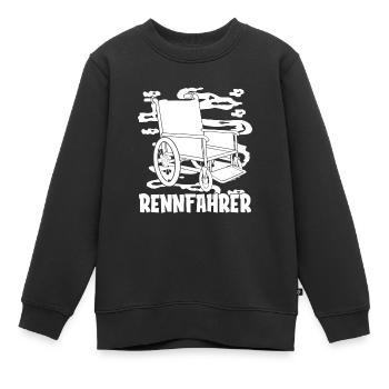 Rollstuhl Rollstuhlfahrer Treiber - Kinder Premium Organic Sweatshirt - Schwarz - Vorne - AI Model Kid Female (0cm)