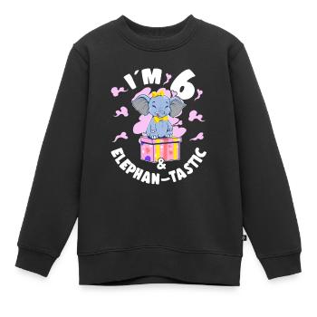 6th Birthday Daughter Cute 6 Year Old Girl Gift - Kinder Premium Organic Sweatshirt - Schwarz - Vorne - AI Model Kid Female (0cm)