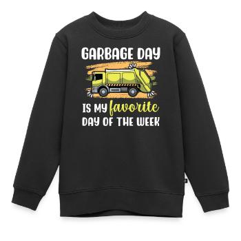 Der Mülltag ist mein Lieblingstag in der Woche - Kinder Premium Organic Sweatshirt - Schwarz - Vorne - AI Model Kid Female (0cm)