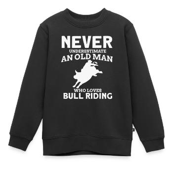 Rodéo - Sweat Premium enfant bio - noir - Devant - AI Model Kid Female (0cm)