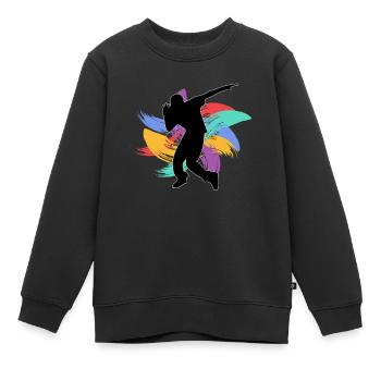 Hip-hop - Sweat Premium enfant bio - noir - Devant - AI Model Kid Female (0cm)