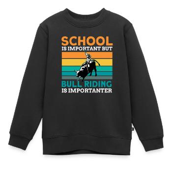 Rodéo - Sweat Premium enfant bio - noir - Devant - AI Model Kid Female (0cm)