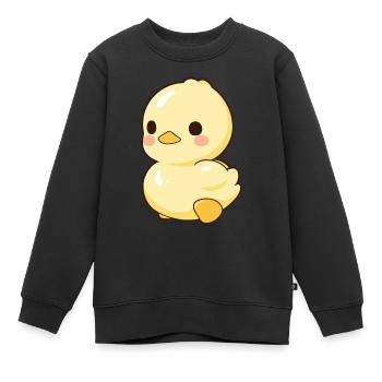 Gelbe Gummiente Badeente - Kinder Premium Organic Sweatshirt - Schwarz - Vorne - AI Model Kid Female (0cm)