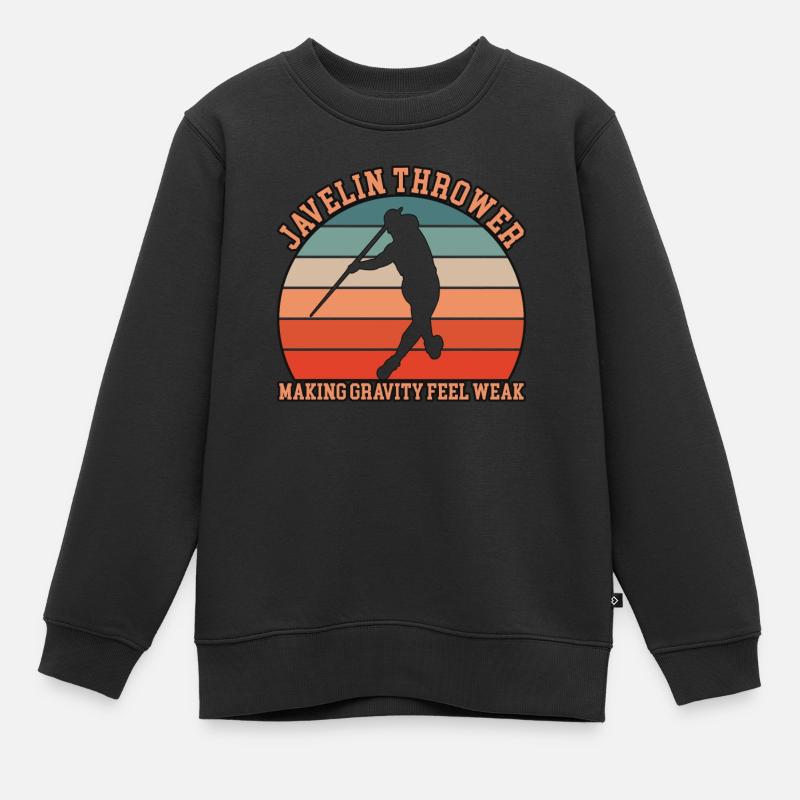 Conception du lanceur de javelot - Sweat Premium enfant bio - noir