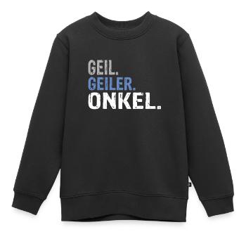 Onkel Onkel Geburtstag Onkel Spruch Onkel Neffe - Kinder Premium Organic Sweatshirt - Schwarz - Vorne - AI Model Kid Female (0cm)