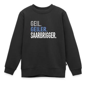 Saarbrigger Saarland Saarländer Saarländisch - Kinder Premium Organic Sweatshirt - Schwarz - Vorne - AI Model Kid Female (0cm)