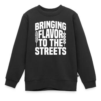 Corndog de rue - Sweat Premium enfant bio - noir - Devant - AI Model Kid Female (0cm)