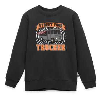 Camionneur de nourriture de rue - Sweat Premium enfant bio - noir - Devant - AI Model Kid Female (0cm)