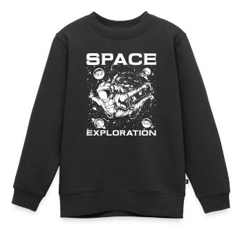 Espace, Espace, Exploration, Colonisation de l’espace - Sweat Premium enfant bio - noir - Devant - AI Model Kid Female (0cm)