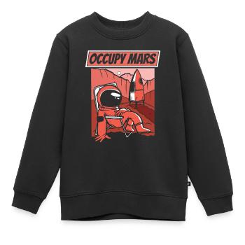 Weltraum Weltall Occupy Mars - Kinder Premium Organic Sweatshirt - Schwarz - Vorne - AI Model Kid Female (0cm)