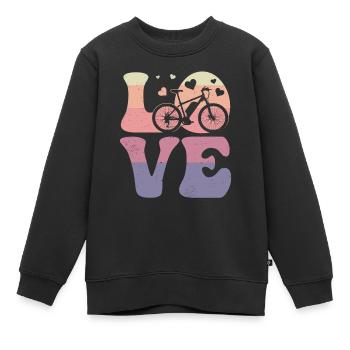 E-Bike Elektronisches Fahrrad LOVE - Kinder Premium Organic Sweatshirt - Schwarz - Vorne - AI Model Kid Female (0cm)