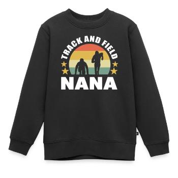 Leichtathletik Leichtathletik Nana Marathon Laufen - Kinder Premium Organic Sweatshirt - Schwarz - Vorne - AI Model Kid Female (0cm)