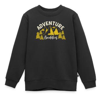 Adventure Buddies Couple Funny Hiking Adventure - Sweat Premium enfant bio - noir - Devant - AI Model Kid Female (0cm)