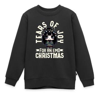 Tears of Joy for an Emo Christmas Emocore - Kinder Premium Organic Sweatshirt - Schwarz - Vorne - AI Model Kid Female (0cm)