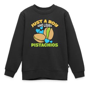 Cadeau de dîner de Noël à la pistache - Sweat Premium enfant bio - noir - Devant - AI Model Kid Female (0cm)