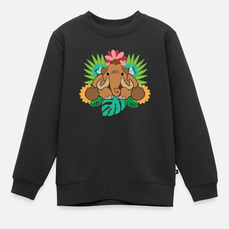 Mammouth - Sweat Premium enfant bio - noir