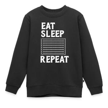 Nager - Sweat Premium enfant bio - noir - Devant - AI Model Kid Female (0cm)