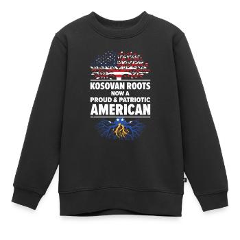 Kosovar American Patriot États-Unis - Sweat Premium enfant bio - noir - Devant - AI Model Kid Female (0cm)