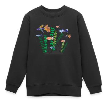 Aquatique Aquarium Poissons aquatiques - Sweat Premium enfant bio - noir - Devant - AI Model Kid Female (0cm)