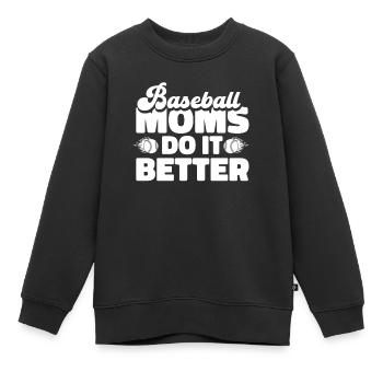 Baseball Baseball Mama - Kinder Premium Organic Sweatshirt - Schwarz - Vorne - AI Model Kid Female (0cm)