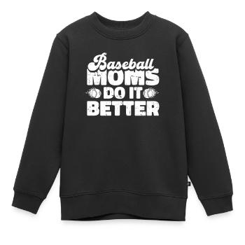 Baseball Baseball Mama - Kinder Premium Organic Sweatshirt - Schwarz - Vorne - AI Model Kid Female (0cm)