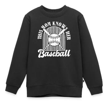 Baseball Baseball Mama - Kinder Premium Organic Sweatshirt - Schwarz - Vorne - AI Model Kid Female (0cm)