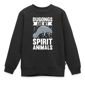 Lamantins dugongs Lamantin - Sweat Premium enfant bio - noir - Devant - AI Model Kid Female (0cm)