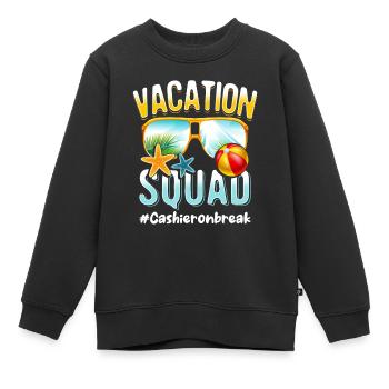 Kassierer Vacation Squad #Cashieronbreak - Kinder Premium Organic Sweatshirt - Schwarz - Vorne - AI Model Kid Female (0cm)