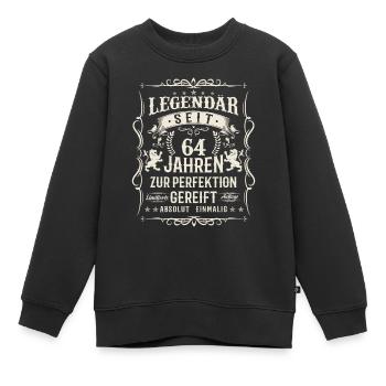 Legendär seit 64 Jahren - Kinder Premium Organic Sweatshirt - Schwarz - Vorne - AI Model Kid Female (0cm)