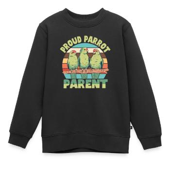 Perruche Perroquet Perroquet Propriétaire - Sweat Premium enfant bio - noir - Devant - AI Model Kid Female (0cm)