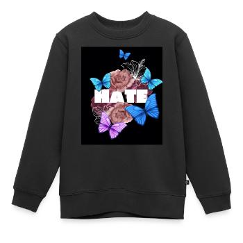 Hate Designer T-shirt - Kinder Premium Organic Sweatshirt - Schwarz - Vorne - AI Model Kid Female (0cm)