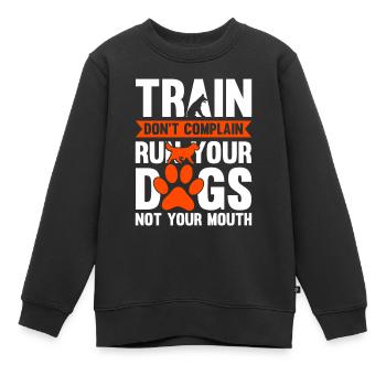 Dresseur de chiens École de chiens Sports canins - Sweat Premium enfant bio - noir - Devant - AI Model Kid Female (0cm)