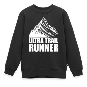 Trail Run Ultra Running Berg Trekking Laufen - Kinder Premium Organic Sweatshirt - Schwarz - Vorne - AI Model Kid Female (0cm)