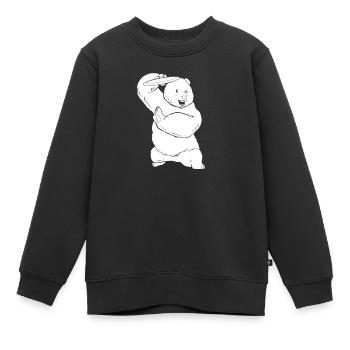 Frisbee Golf Disc Golf Wear - Sweat Premium enfant bio - noir - Devant - AI Model Kid Female (0cm)