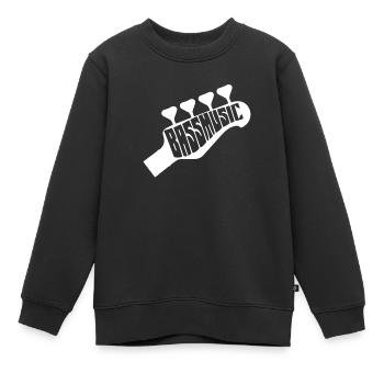 Bassist Bass Gitarre Basser Musik - Kinder Premium Organic Sweatshirt - Schwarz - Vorne - AI Model Kid Female (0cm)