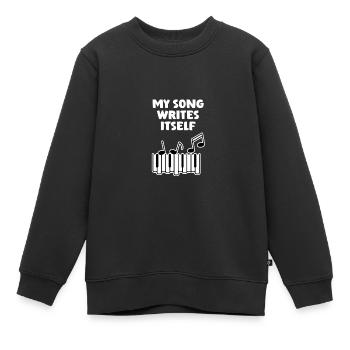 Song Schreibt Sich Von Selbst Songwriter Musiker - Kinder Premium Organic Sweatshirt - Schwarz - Vorne - AI Model Kid Female (0cm)