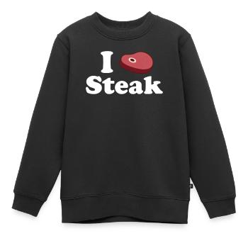 Kiwi - Sweat Premium enfant bio - noir - Devant - AI Model Kid Female (0cm)