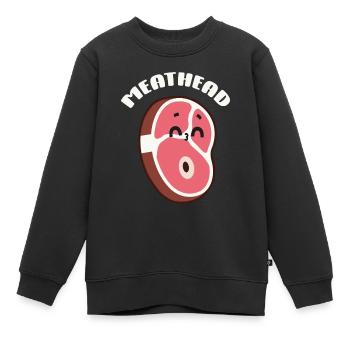 Steak - Kinder Premium Organic Sweatshirt - Schwarz - Vorne - AI Model Kid Female (0cm)