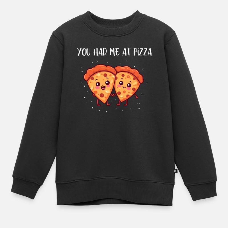 Tu m’as eu à la pizza - Sweat Premium enfant bio - noir