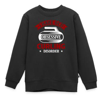 J’ai un trouble obsessionnel du curling - Sweat Premium enfant bio - noir - Devant - AI Model Kid Female (0cm)
