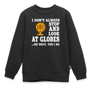Geografie - Kinder Premium Organic Sweatshirt - Schwarz - Vorne - AI Model Kid Female (0cm)