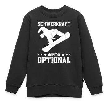 Snowboarden Skipiste Snowboarding Snowboardfahrer - Kinder Premium Organic Sweatshirt - Schwarz - Vorne - AI Model Kid Female (0cm)