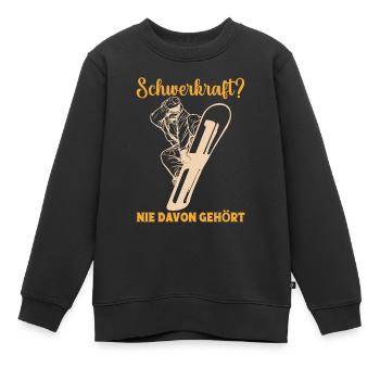 Berge Skipiste Snowboarden Snowboarding - Kinder Premium Organic Sweatshirt - Schwarz - Vorne - AI Model Kid Female (0cm)