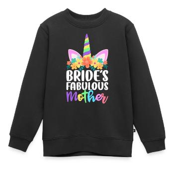 Douche nuptiale de mariage - Sweat Premium enfant bio - noir - Devant - AI Model Kid Female (0cm)