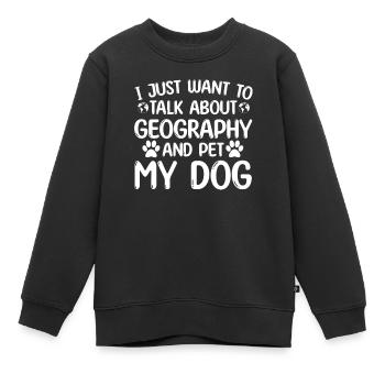 Geografie Und Hunde - Kinder Premium Organic Sweatshirt - Schwarz - Vorne - AI Model Kid Female (0cm)