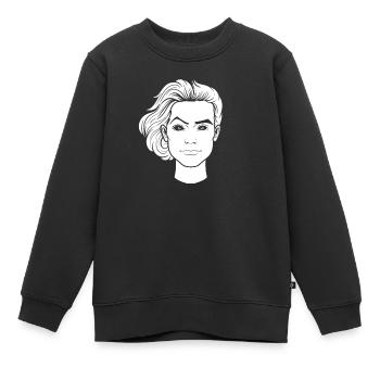 Drag Queen - Kinder Premium Organic Sweatshirt - Schwarz - Vorne - AI Model Kid Female (0cm)