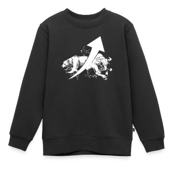Day Trading Day Trader Ours Taureau - Sweat Premium enfant bio - noir - Devant - AI Model Kid Female (0cm)