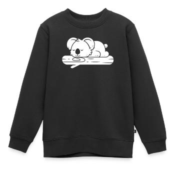 Koalabär Zweig - Kinder Premium Organic Sweatshirt - Schwarz - Vorne - AI Model Kid Female (0cm)